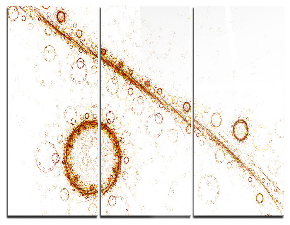 "Live Cell Protein Under Microscope" Digital Metal Wall Art, 3 Panels, 36"x28"