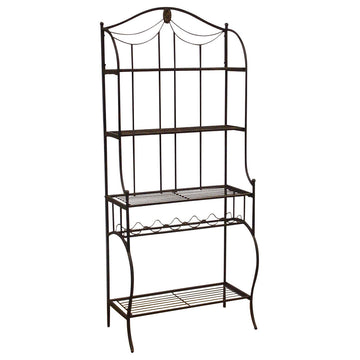 Hillsdale Furniture Camelot Baker''s Rack, Black Gold Finish