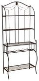 Hillsdale Furniture Camelot Baker''s Rack, Black Gold Finish
