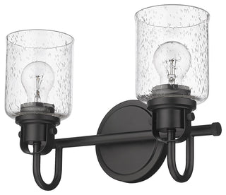 Zlite 340-2V-MB 2-Light Vanity, Clear Seeded