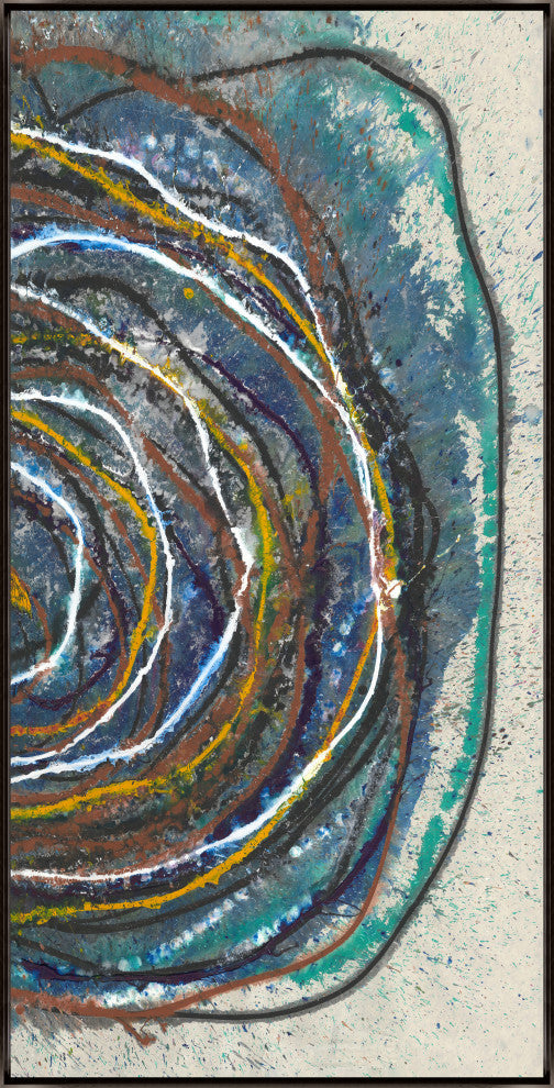 36x72 All Mixed Up IV, Framed Artwork, Espresso