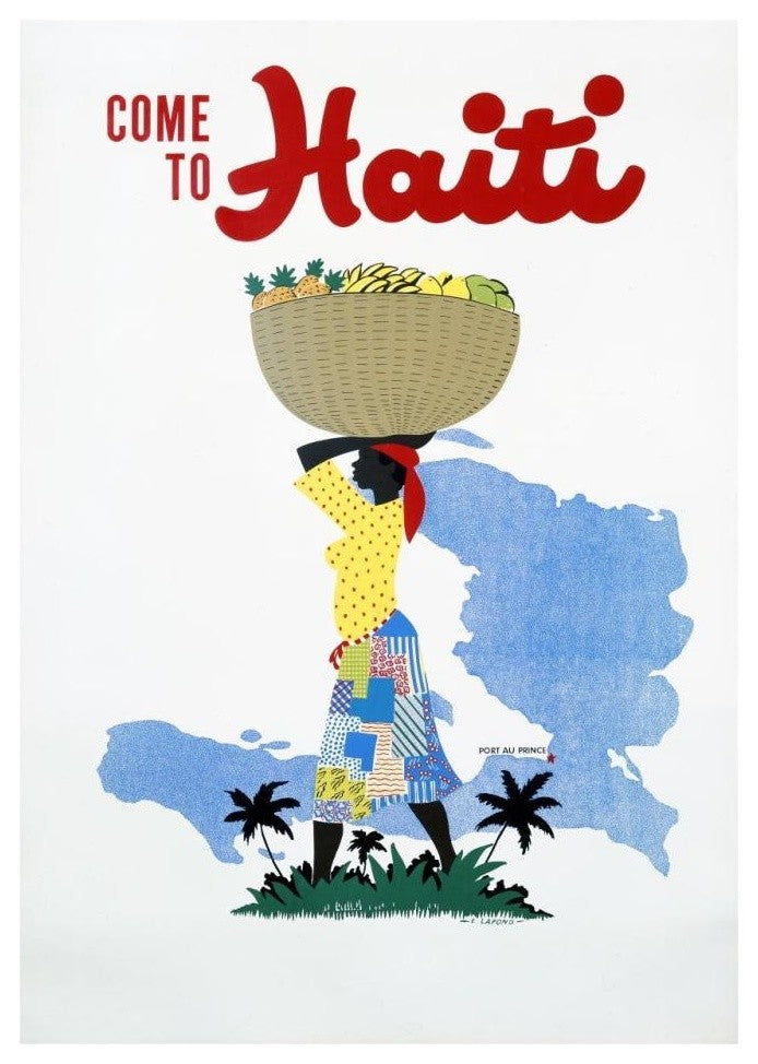 "Come to Haiti" Digital Paper Print by E. Lafond, 23"x32"