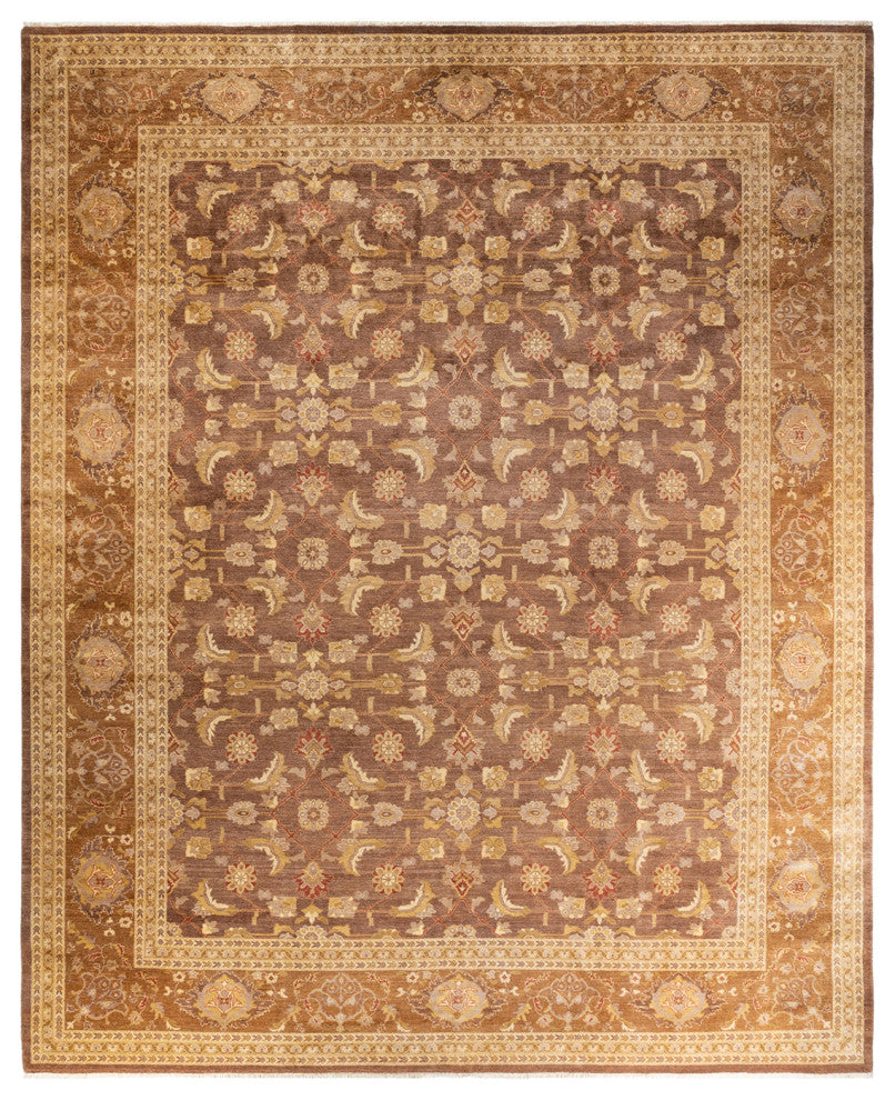 Eclectic, One-of-a-Kind Hand-Knotted Area Rug Brown, 12' 0 x 14' 10