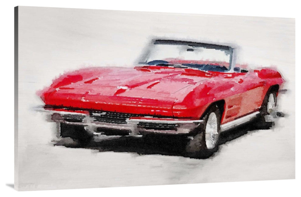 "1964 Corvette Stingray Watercolor" Fine Art Print