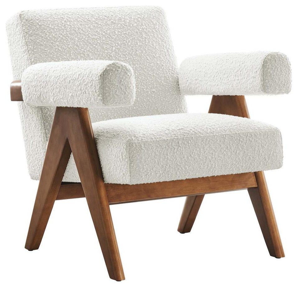 Lyra Boucle Fabric Armchair - Set of 2