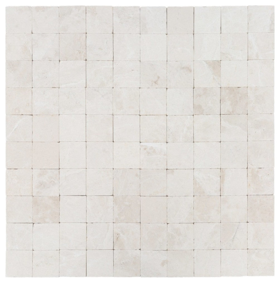 Botticino Super Light Cream Tumbled Marble Tile - 4"x4"x3/8", 130 Sqft Boxed