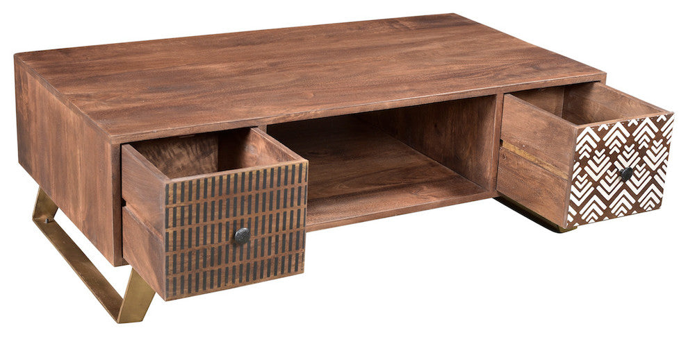 Timbergirl Olga Retro Coffee Table with drawers