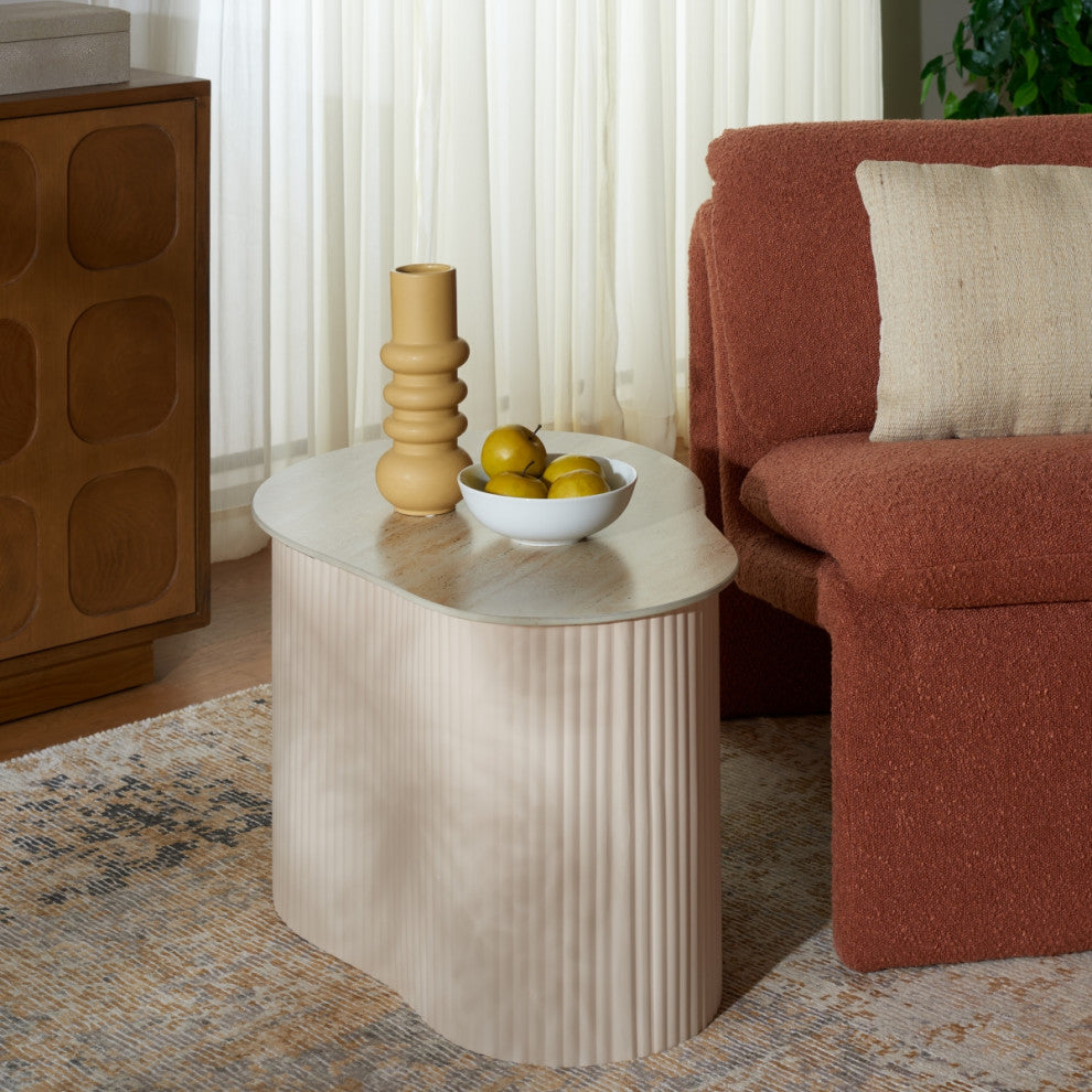 Safavieh MTP Large Ceramic Side Table, Beige