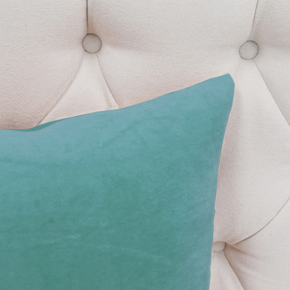 Supersoft Throw Pillow Cover 4 Piece Set, Aqua