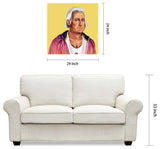 "Hip George Washington" Frameless Reverse Printed Tempered Art Glass Wall Art