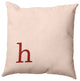 20"x20" Modern Monogram Decorative Throw Pillow, Maple Red
