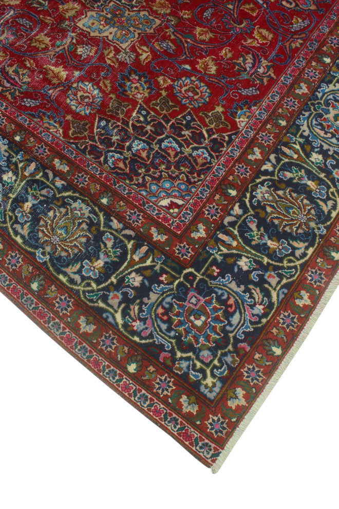 Vintage Distressed Birtel Red Rug