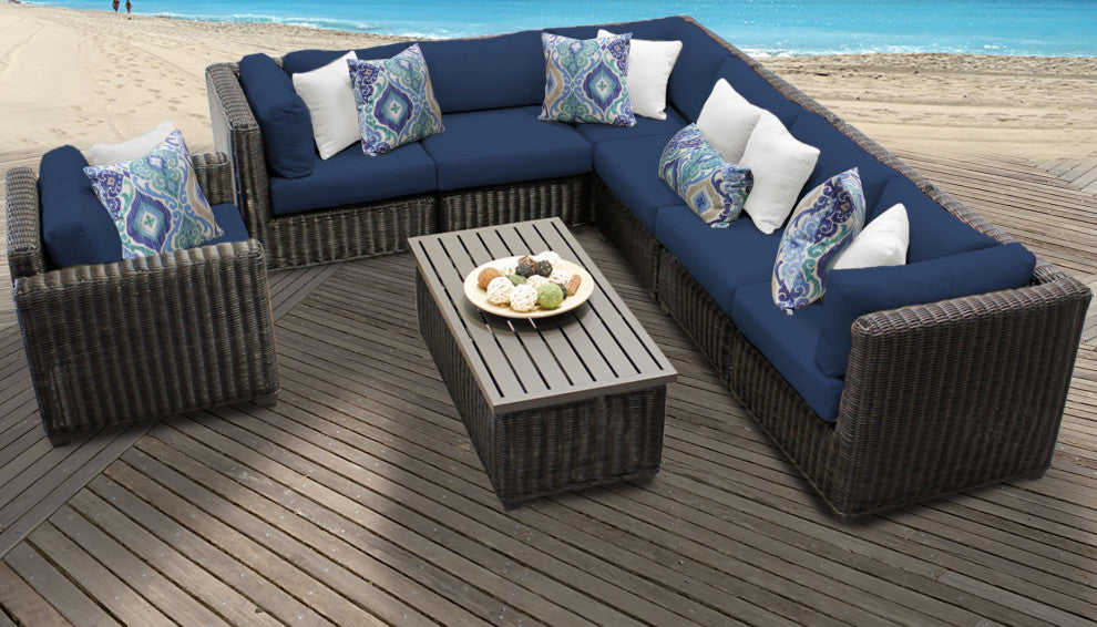Venice 8 Piece Outdoor Wicker Patio Furniture Set 08b