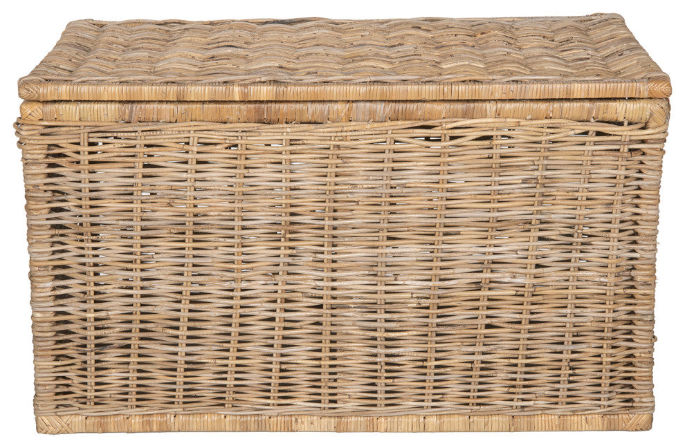 Rattan Kobo Decorative Storage Trunk With Lid, Large