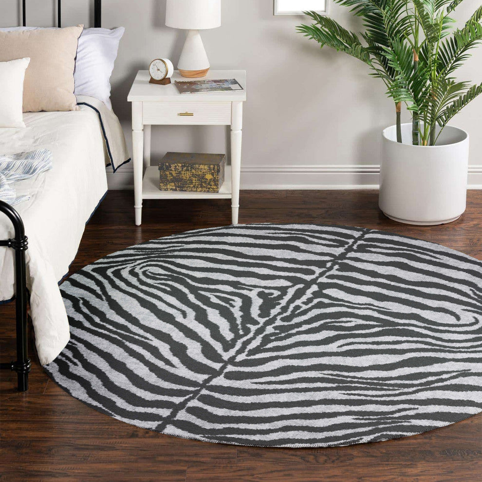 Indoor/Outdoor Mali ML1 Flannel Machine Washable 10' x 10' Round Rug