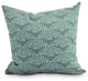 Fan Dance 20" Green Geometric Print Decorative Throw Pillow