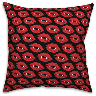 Vampire Lips 16x16 Throw Pillow