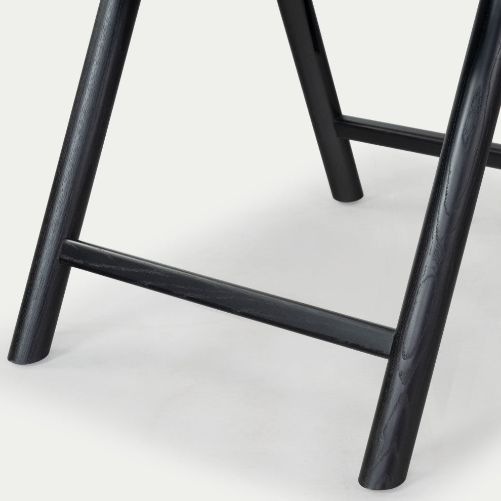 Safavieh Couture Shaylie Folding Dining Chair, Black
