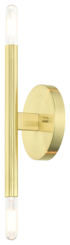 Satin Brass Mid Century Modern, Urban, Scandinavian, Minimal Sconce