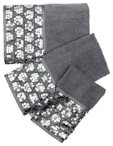 Popular Bath Sinatra Silver Bath Accessories 3 Piece Bath Towel Set (Bath Towel