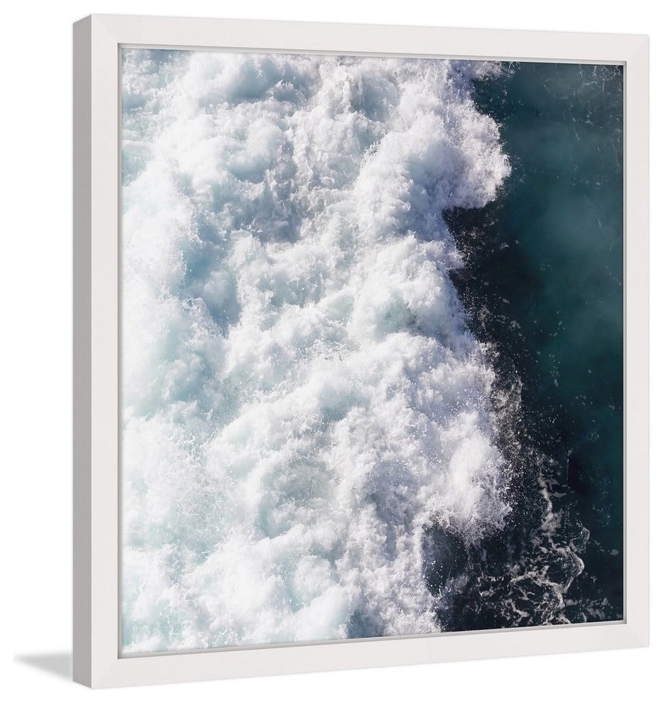 "Midnight Blue Wave" Framed Print by Ingrid Beddoes
