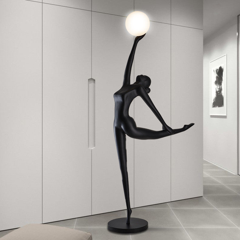 75'' Black Novelty Floor Lamp