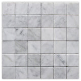 White Carrara Honed 2x2 Marble Mosaic