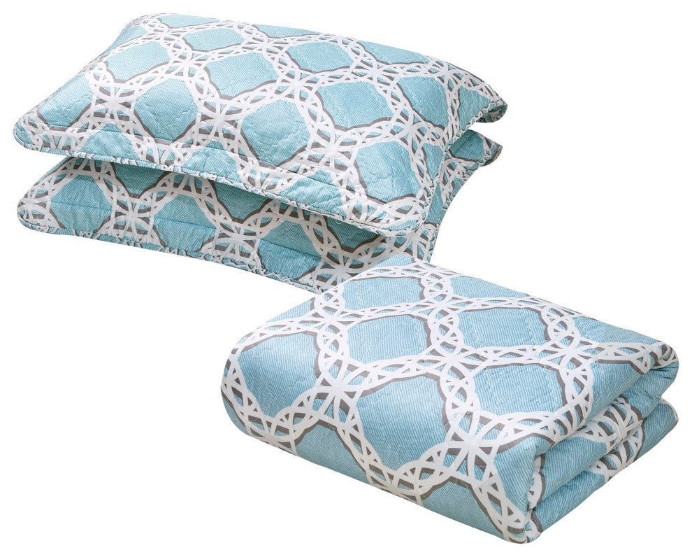 Monroe Quilted 7 Piece Bed Spread Set, Monroe, Queen