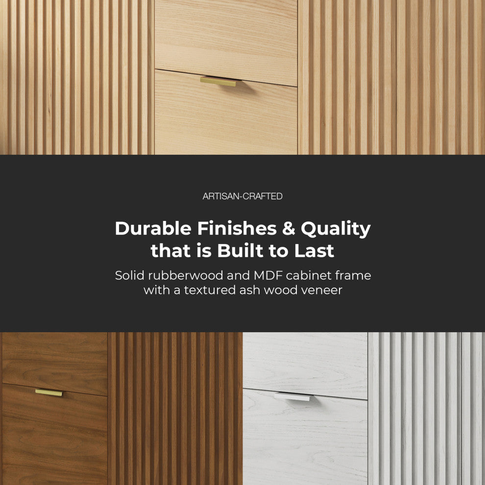 OVE Decors Gabi Single Sink Bathroom Vanity, Warm Walnut, 60", Double Sink