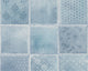 Textured Wallpaper, Flower Ornaments, Blue, 1 Roll