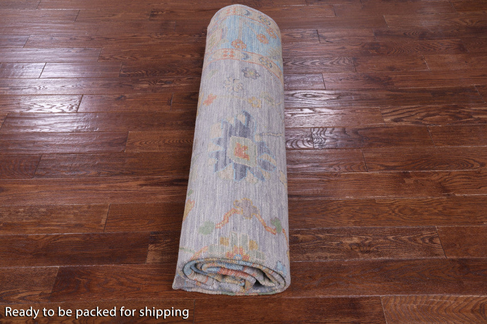Turkish Oushak Hand Knotted Wool Rug 9' 0" X 11' 10" - Q13309