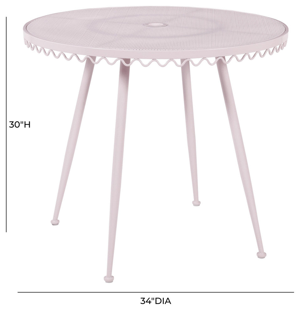 Erica Pink Wrought Iron Outdoor Cafe Table