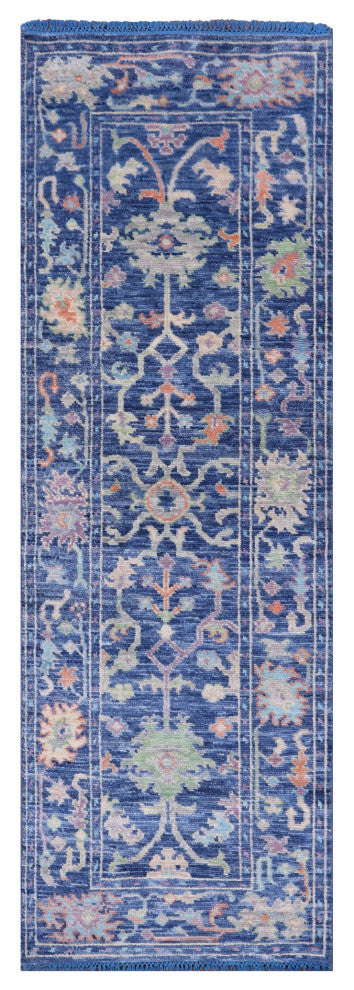 2' 8" X 7' 10" Runner Turkish Oushak Hand-Knotted Wool Rug - Q13459
