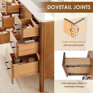 Velora Bathroom Vanity, Mango Brown, 48", With Mirror