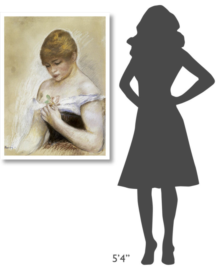 "Portrait de Jeanne Samary" Paper Print by Pierre-Auguste Renoir, 28"x38"