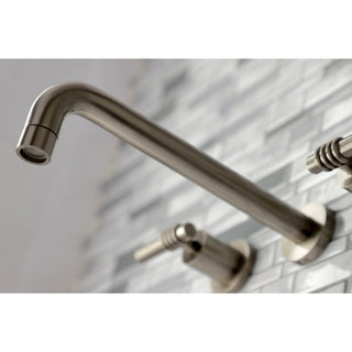 KS8028ML Two-Handle Wall Mount Tub Faucet, Brushed Nickel