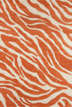 Stella Contemporary Area Rug, Orange and White, 5'x7'6"