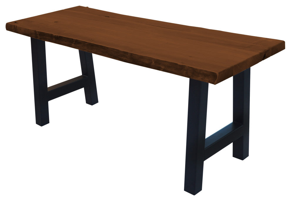 Live Edge Locust Ridgemont Table, Mushroom Stain, 6 Foot