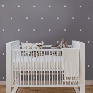Small Hearts Wall Decal, White