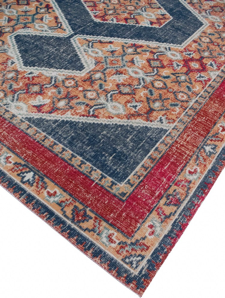 Noori Rug Low-Pile Sylvester Blue/Orange Rug