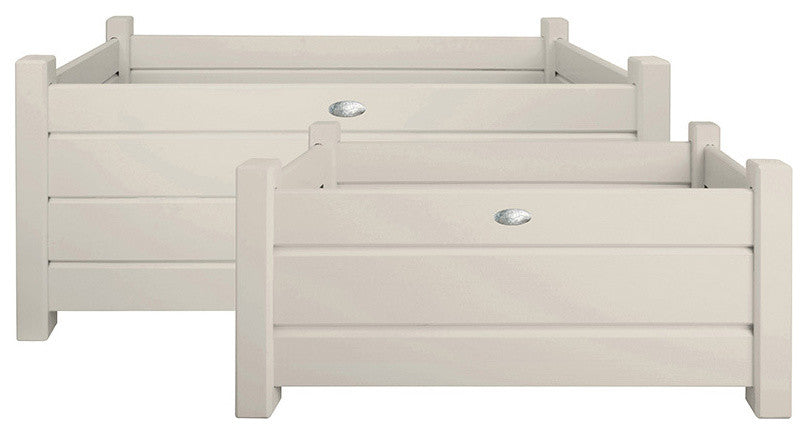 Rectangular Planter Box - Set of 2, White