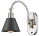 Innovations 518-1W-PN-M8-BK Smithfield 1 Light 7" Sconce, Polished Nickel