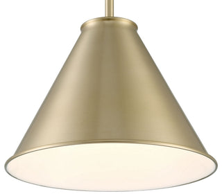 Lincoln Tapered Metal 11" Antique Brass Semi-Flush Mount Ceiling Light