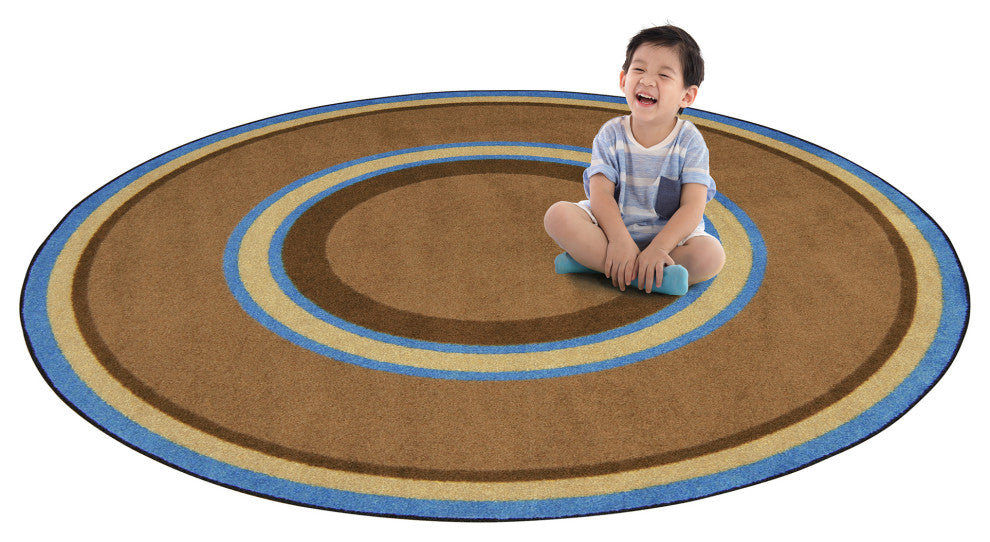 Kid Essentials Rug, Ripples, Chocolate, 5'4"