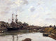 Eugene-Louis Boudin View of La Touques, 21"x28" Wall Decal