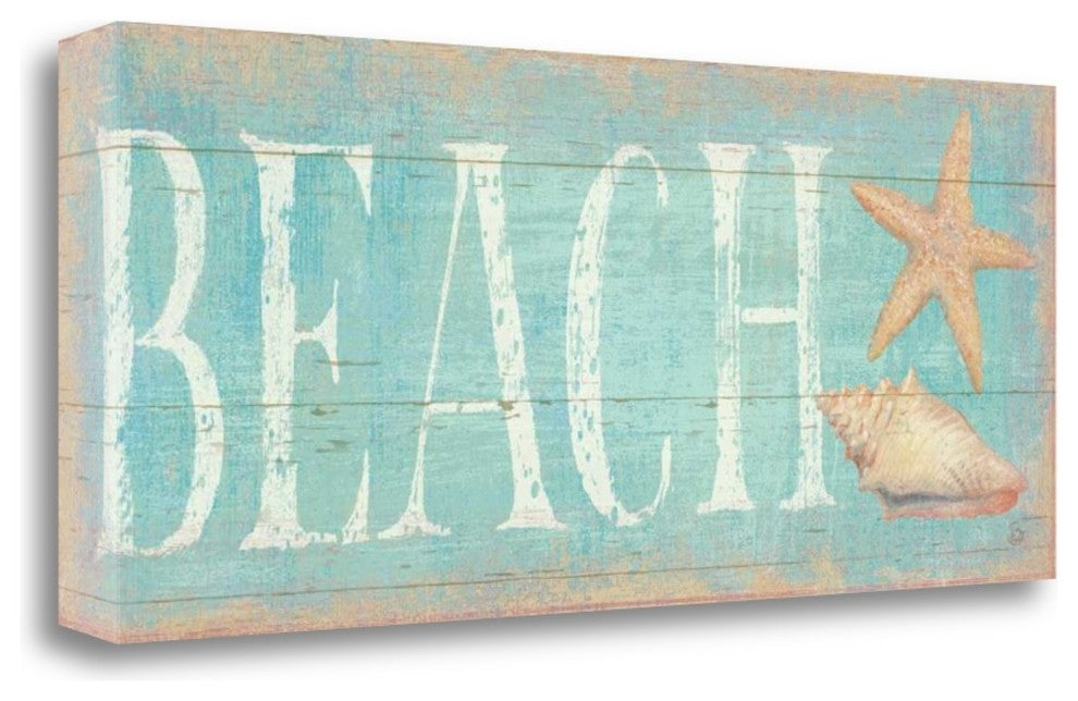 "Pastel Beach" By Daphne Brissonnet, Giclee Print on Gallery Wrap Canvas