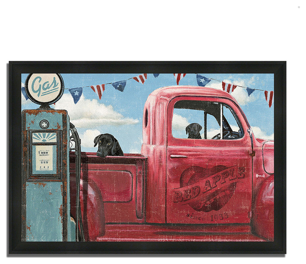 "Lets Go For A Ride I" By James Wiens, Framed Painting Print, Ready To Hang