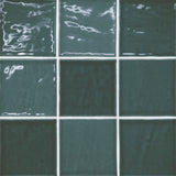 Marin 4" x 4" Ceramic Wall Tile, Ocean Teal (51-pack/5.49 sqft.)