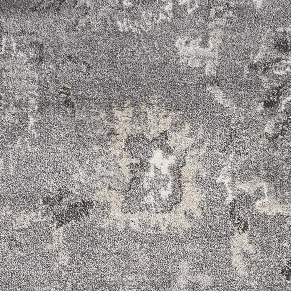 HomeRoots 7' x 9' Polypropylene Grey Area Rug