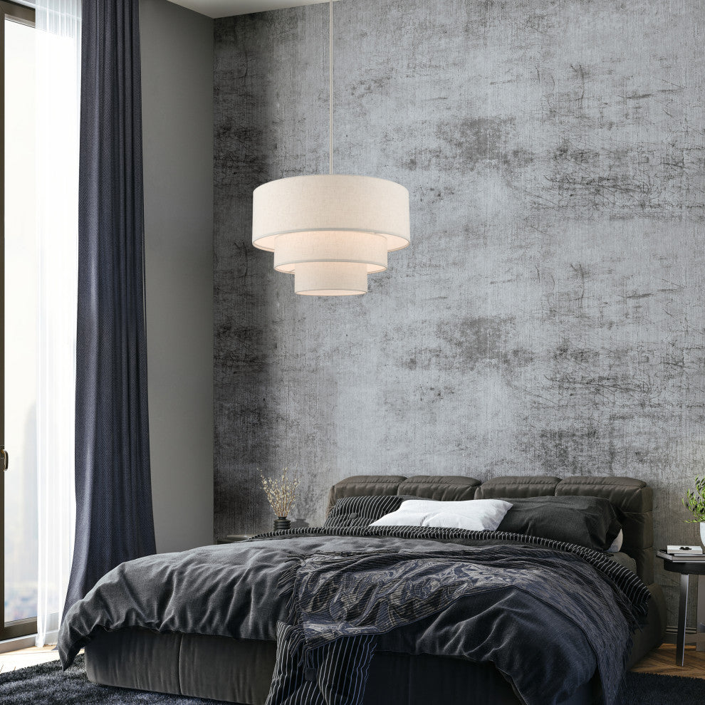 Livex Lighting Gladstone 4-Light Brushed Nickel Pendant Chandelier